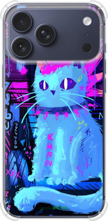 Силикон с усиленными углами чехол Кот панк для Apple iPhone 17 PRO - 6311sp-4030 изображение 