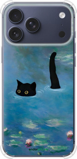 Силикон с усиленными углами чехол С изображением кота и водяной лилии Monet для Apple iPhone 17 PRO - 6519sp-4030 изображение 