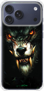 Силикон с усиленными углами чехол Дьявольский волк для Apple iPhone 17 PRO - 833sp-4030 изображение 