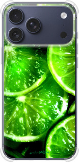 Силикон с усиленными углами чехол Зелёные дольки лимона для Apple iPhone 17 PRO - 852sp-4030 изображение 