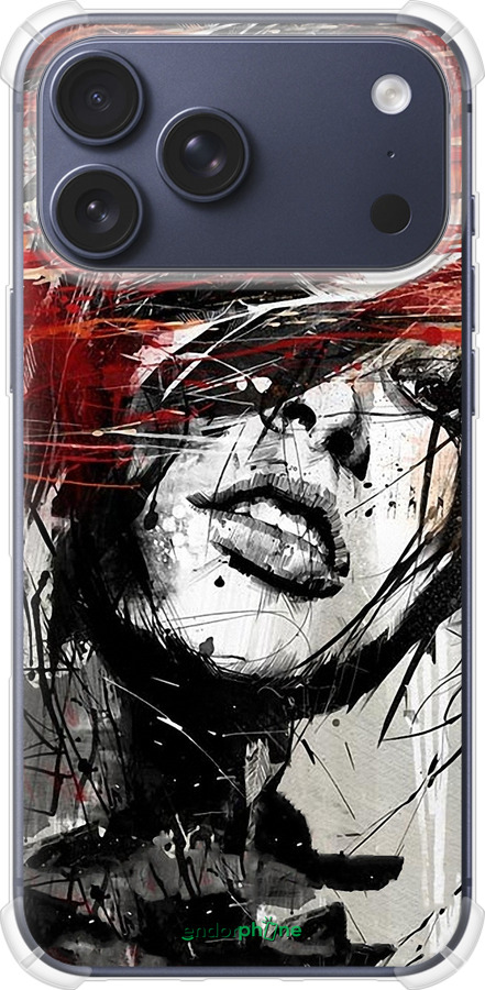 Силикон с усиленными углами чехол Лицо девушки для Apple iPhone 17 PRO - 1162sp-4030 изображение 