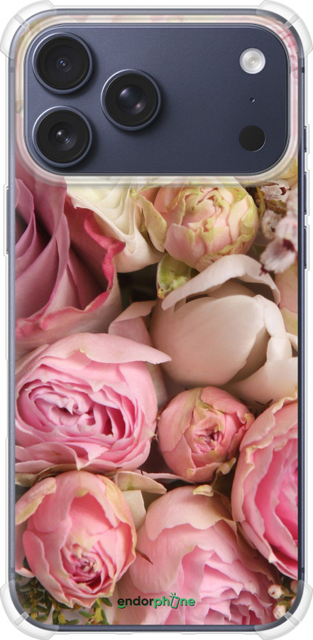 Силикон с усиленными углами чехол Розы v2 для Apple iPhone 17 PRO - 2320sp-4030 изображение 