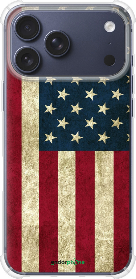 Силикон с усиленными углами чехол Флаг США для Apple iPhone 17 PRO - 395sp-4030 изображение 