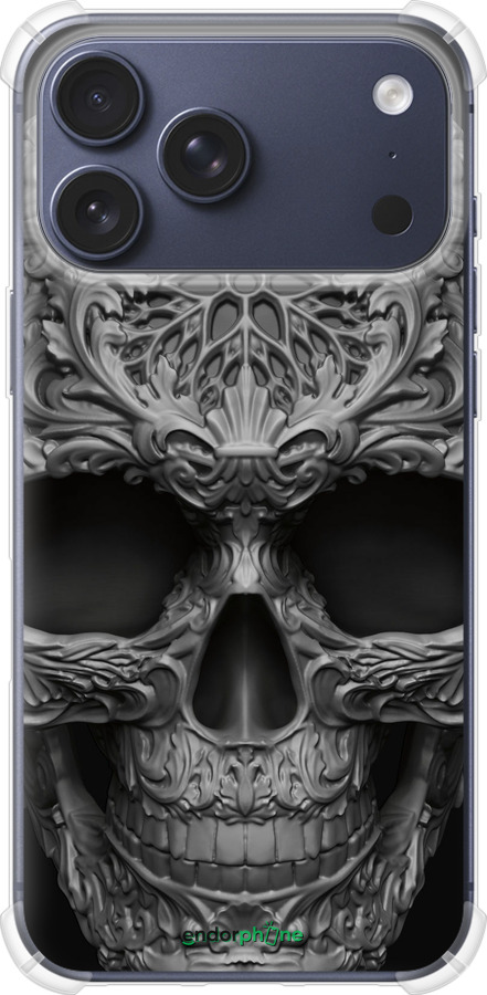 Силикон с усиленными углами чехол skull-ornament для Apple iPhone 17 PRO - 4101sp-4030 изображение 