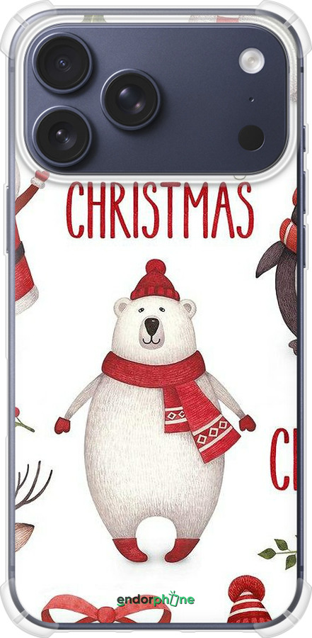 Силикон с усиленными углами чехол Merry Christmas для Apple iPhone 17 PRO - 4106sp-4030 изображение 
