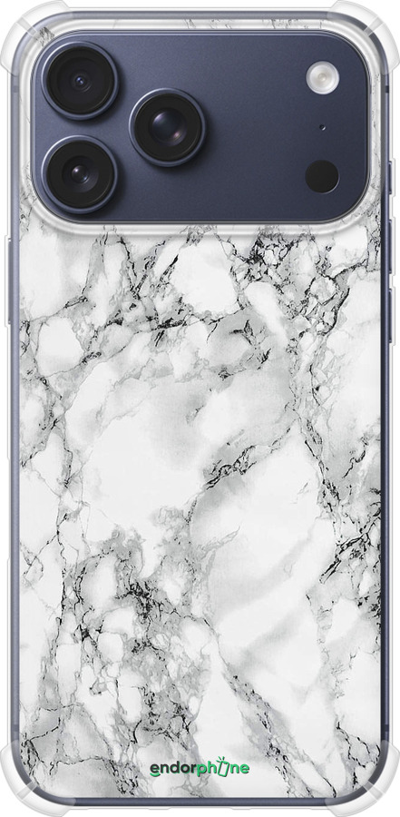 Силикон с усиленными углами чехол Мрамор белый для Apple iPhone 17 PRO - 4480sp-4030 изображение 