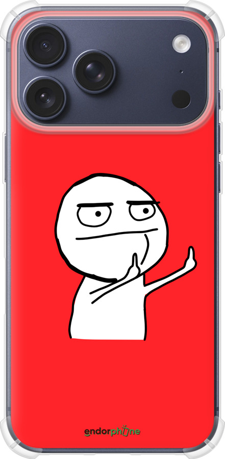 Силикон с усиленными углами чехол Мем для Apple iPhone 17 PRO - 4578sp-4030 изображение 