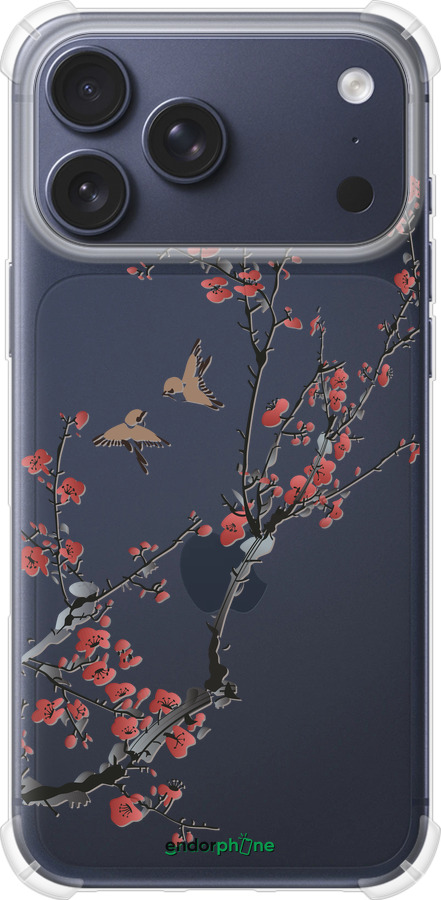 Силикон с усиленными углами чехол Сакура v2 для Apple iPhone 17 PRO - 5538sp-4030 изображение 