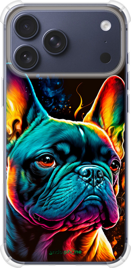 Силикон с усиленными углами чехол Яркий бульдог для Apple iPhone 17 PRO - 5547sp-4030 изображение 