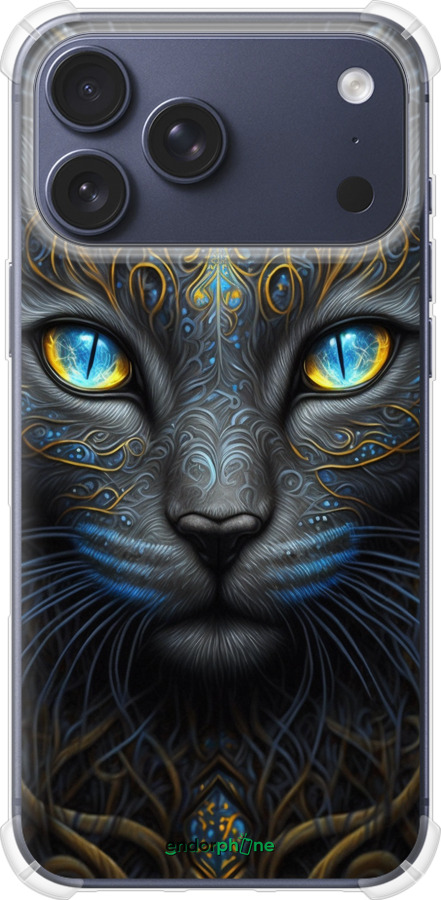Силикон с усиленными углами чехол Кошка для Apple iPhone 17 PRO - 5548sp-4030 изображение 