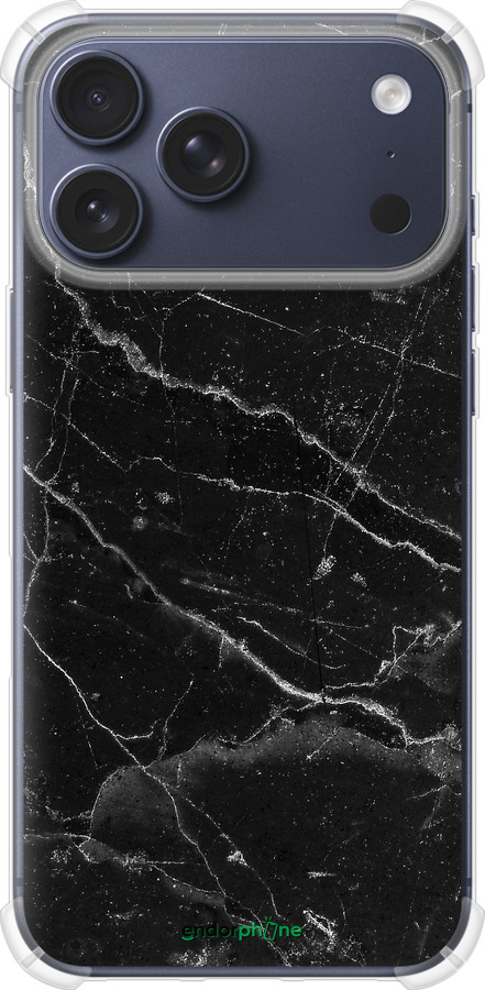 Силикон с усиленными углами чехол Черный мрамор v2 для Apple iPhone 17 PRO - 5568sp-4030 изображение 