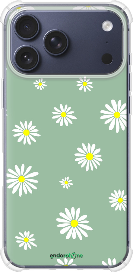 Силикон с усиленными углами чехол Ромашки v4 для Apple iPhone 17 PRO - 5603sp-4030 изображение 