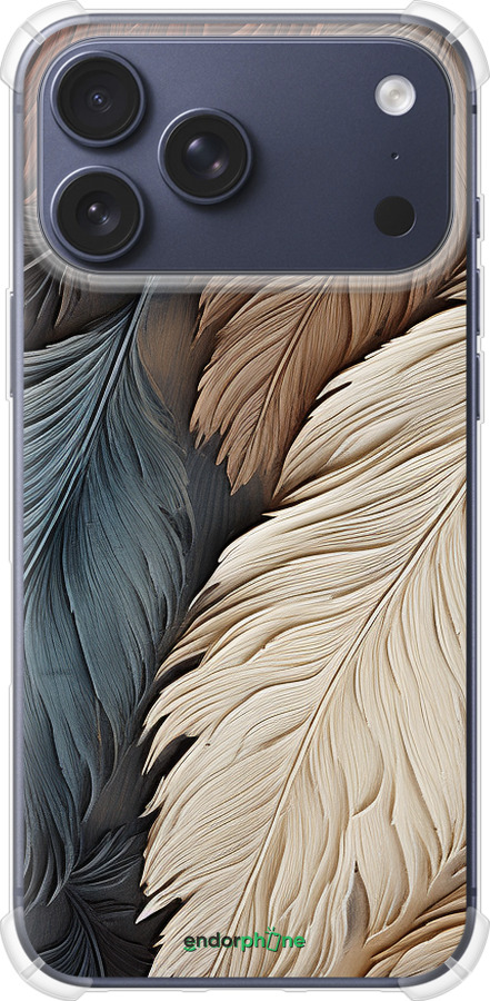 Силикон с усиленными углами чехол Листья в стиле бохо для Apple iPhone 17 PRO - 5643sp-4030 изображение 