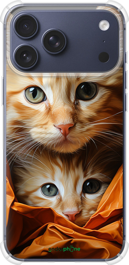 Силикон с усиленными углами чехол Котики 2 для Apple iPhone 17 PRO - 5664sp-4030 изображение 