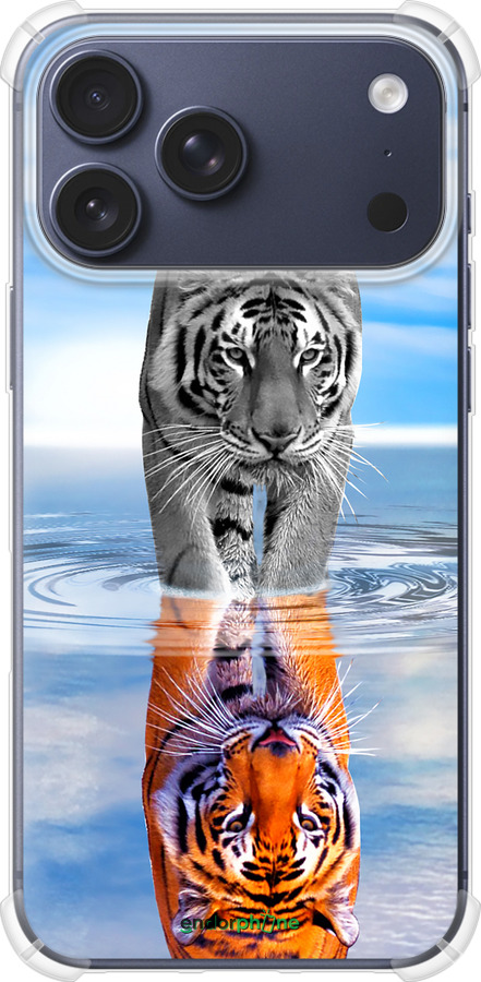 Силикон с усиленными углами чехол Тигр для Apple iPhone 17 PRO - 6016sp-4030 изображение 