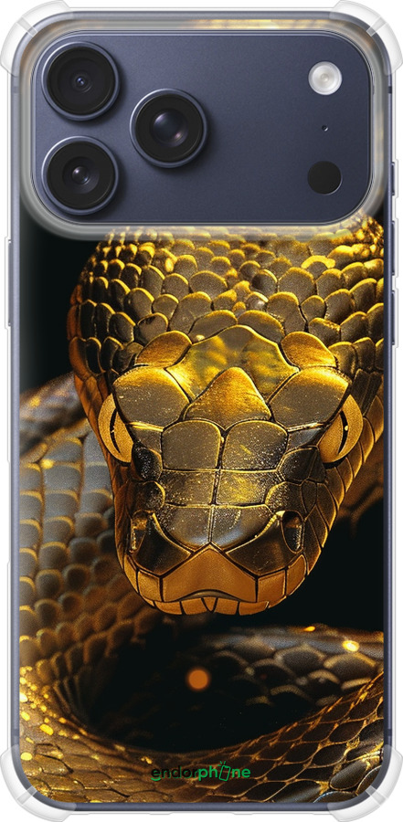 Силикон с усиленными углами чехол Golden snake для Apple iPhone 17 PRO - 6072sp-4030 изображение 