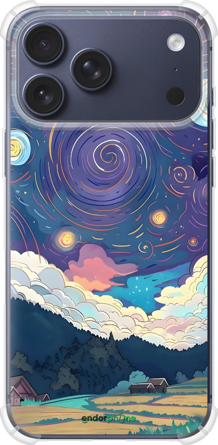 Силикон с усиленными углами чехол Креативный арт для Apple iPhone 17 PRO - 6322sp-4030 изображение 