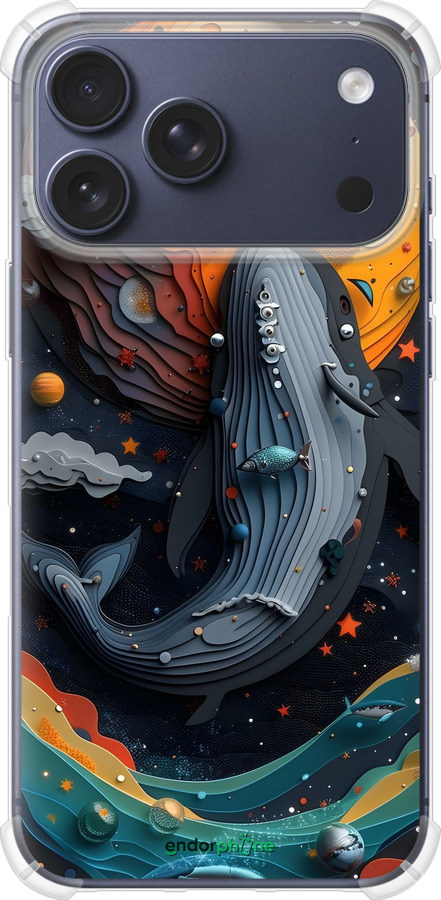 Силикон с усиленными углами чехол Кит в космосе для Apple iPhone 17 PRO - 6328sp-4030 изображение 