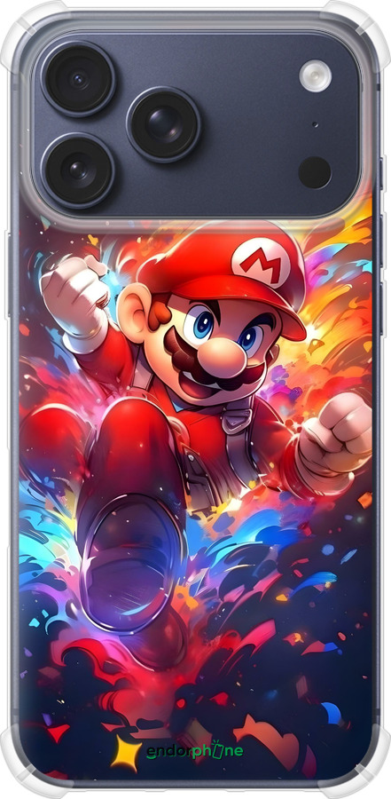 Силикон с усиленными углами чехол Супер Марио для Apple iPhone 17 PRO - 6342sp-4030 изображение 