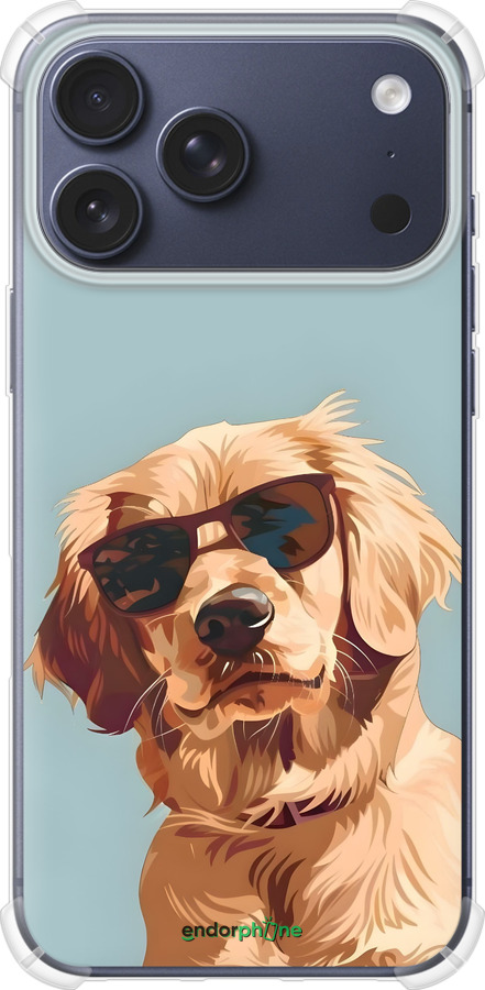 Силикон с усиленными углами чехол Пес в очках для Apple iPhone 17 PRO - 6381sp-4030 изображение 
