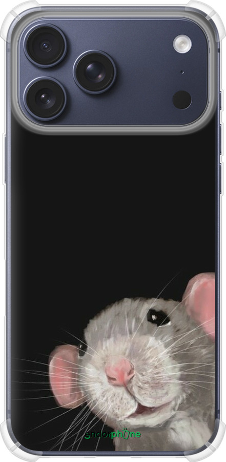 Силикон с усиленными углами чехол The Peeking Rat для Apple iPhone 17 PRO - 6442sp-4030 изображение 