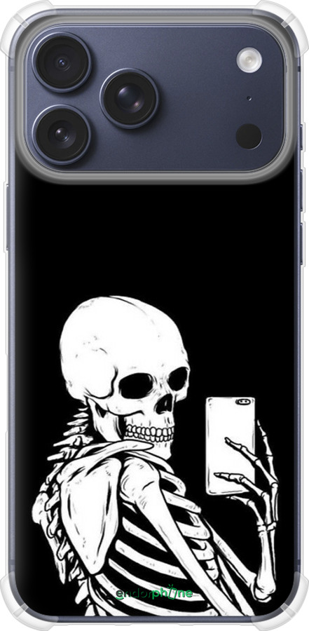 Силикон с усиленными углами чехол Скелет делает Selfie для Apple iPhone 17 PRO - 6535sp-4030 изображение 