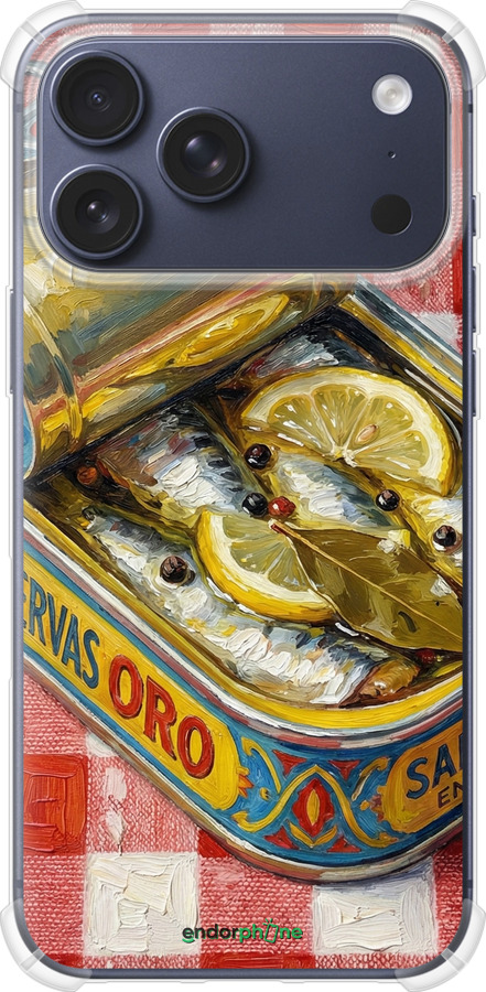 Силикон с усиленными углами чехол Vintage Sardine Tin Phone для Apple iPhone 17 PRO - 6772sp-4030 изображение 