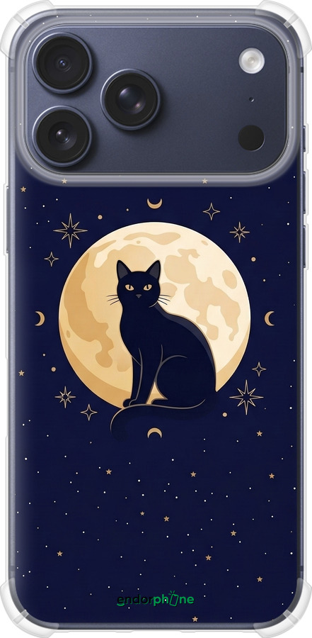 Силикон с усиленными углами чехол Cute Cat Celestial/Witchy для Apple iPhone 17 PRO - 6787sp-4030 изображение 