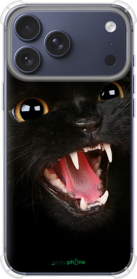 Силикон с усиленными углами чехол Чёрная кошка для Apple iPhone 17 PRO - 932sp-4030 изображение 