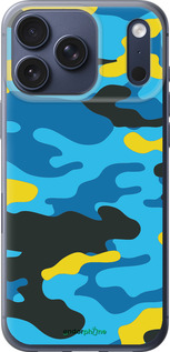 Силиконовый чехол Желто-голубой камуфляж для Apple iPhone 17 PRO - 1084u-4030 изображение 