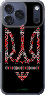 Силиконовый чехол Герб - вышиванка на черном фоне для Apple iPhone 17 PRO - 1196u-4030 изображение 