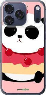 Силіконовий чехол Панда з пончиком для Apple iPhone 17 PRO - 3991u-4030 изображение 