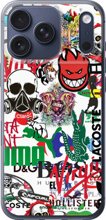 Силиконовый чехол Many different logos для Apple iPhone 17 PRO - 4022u-4030 изображение 