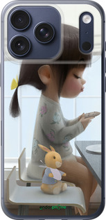 Силиконовый чехол Милая девочка с зайчиком для Apple iPhone 17 PRO - 4039u-4030 изображение 
