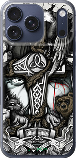 Силиконовый чехол Тату Викинг для Apple iPhone 17 PRO - 4098u-4030 изображение 