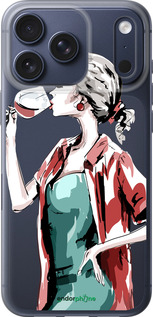 Силиконовый чехол Девушка с бокалом для Apple iPhone 17 PRO - 4662u-4030 изображение 