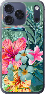 Силиконовый чехол Тропические цветы v1 для Apple iPhone 17 PRO - 4667u-4030 изображение 