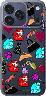 Силіконовий чехол stickers для Apple iPhone 17 PRO - 4757u-4030 изображение 