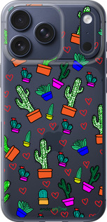 Силиконовый чехол Кактусы 4 для Apple iPhone 17 PRO - 4856u-4030 изображение 