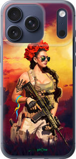 Силиконовый чехол Украинка с оружием для Apple iPhone 17 PRO - 5316u-4030 изображение 