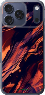 Силиконовый чехол Черно-оранжевая абстракция для Apple iPhone 17 PRO - 5340u-4030 изображение 