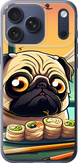 Силиконовый чехол Мопс и суши для Apple iPhone 17 PRO - 5588u-4030 изображение 