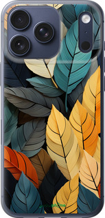 Силиконовый чехол Кольорове листя для Apple iPhone 17 PRO - 5644u-4030 изображение 