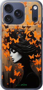 Силиконовый чехол Чехол для телефона Девушка с оранжевыми бабочками для Apple iPhone 17 PRO - 5940u-4030 изображение 