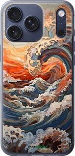 Силиконовый чехол Арт волны для Apple iPhone 17 PRO - 6324u-4030 изображение 