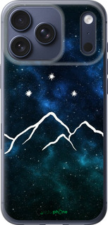 Силиконовый чехол Горы и звезды нарисованы на фоне галактики для Apple iPhone 17 PRO - 6490u-4030 изображение 