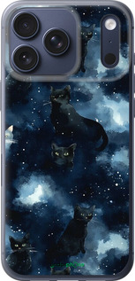 Силиконовый чехол Изображение Кошек с тёмной акварелью для Apple iPhone 17 PRO - 6521u-4030 изображение 