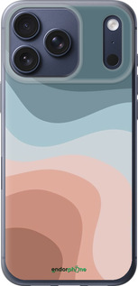 Силиконовый чехол С синими и розовыми волнами в стиле ретро для Apple iPhone 17 PRO - 6532u-4030 изображение 