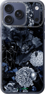 Силиконовый чехол Абстрактный цветочный рисунок в синих тонах для Apple iPhone 17 PRO - 6539u-4030 изображение 