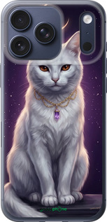 Силиконовый чехол Mystic White Cat Gothic Dark Purple Gold для Apple iPhone 17 PRO - 6805u-4030 изображение 